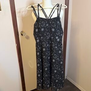 Black Strappy Sun and Moon Dress